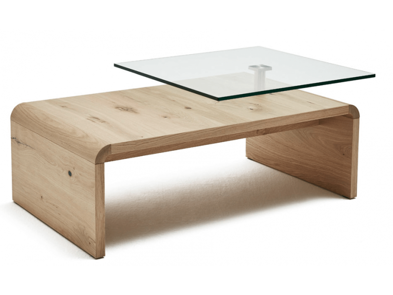 TREVISE - Table basse avec 1 plateau en verre