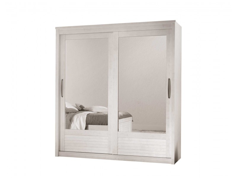 OLIVIA - Armoire 2 portes coulissantes miroirs biseautés