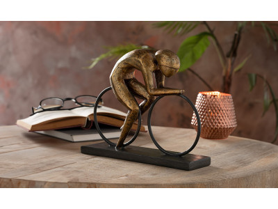Cycliste - Figurine sur socle 