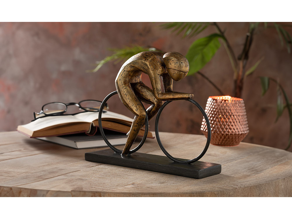 Cycliste - Figurine sur socle 