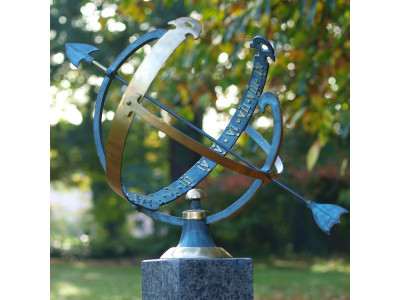 Cadran solaire flèche - Statue en bronze