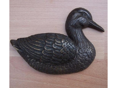 Heurtoir canard - Statue en bronze