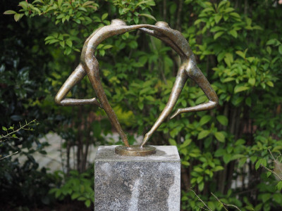 2 Gymnastes dansants - Statue en bronze