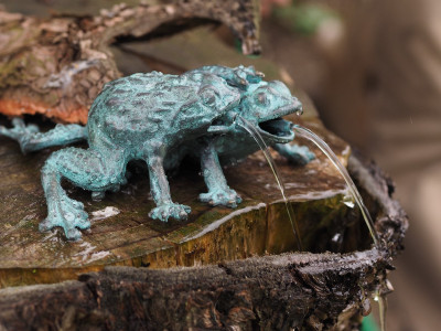 Fontaine 2 grenouilles - Statue en bronze