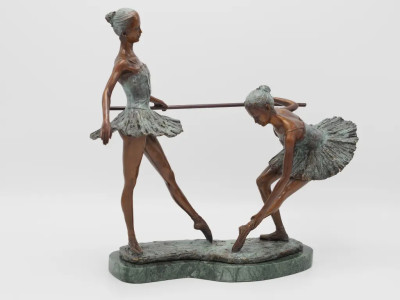 2 Ballerines - Statue en bronze
