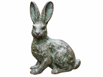 Lapin debout - Statue en bronze