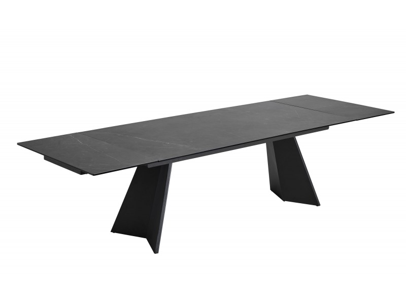 OLYMPE - Table céramique 2 allonges