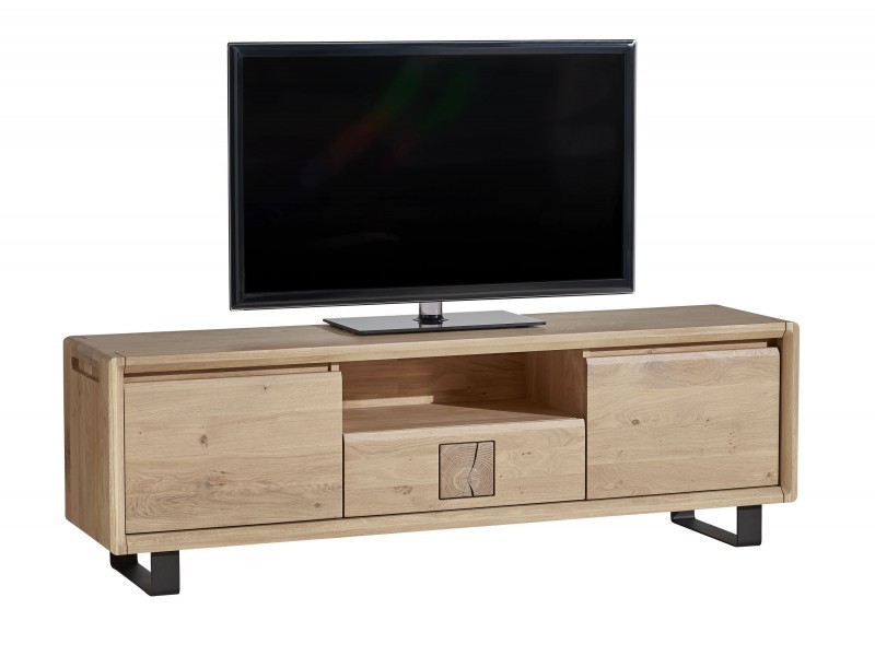 OLYMPE - Meuble TV 2 portes 1 tiroir 1 niche