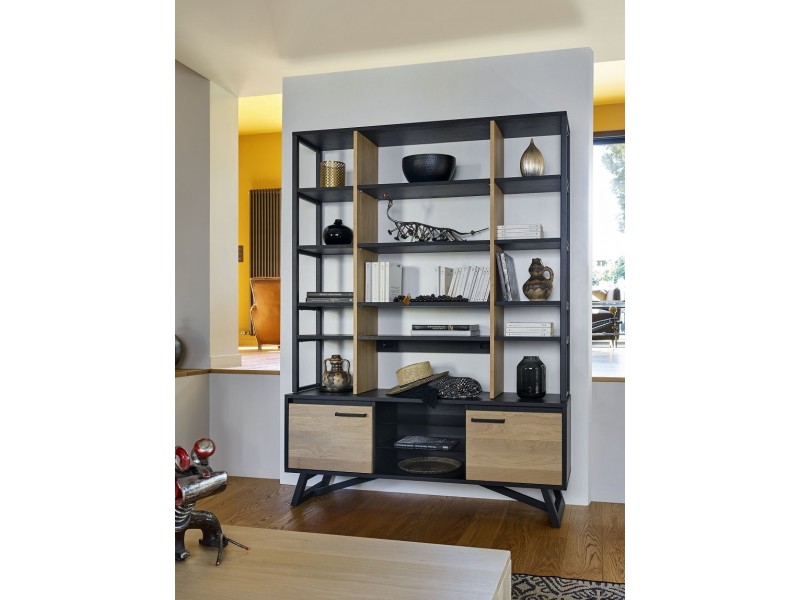 TOUAREG - Meuble TV 2 portes 1 niche