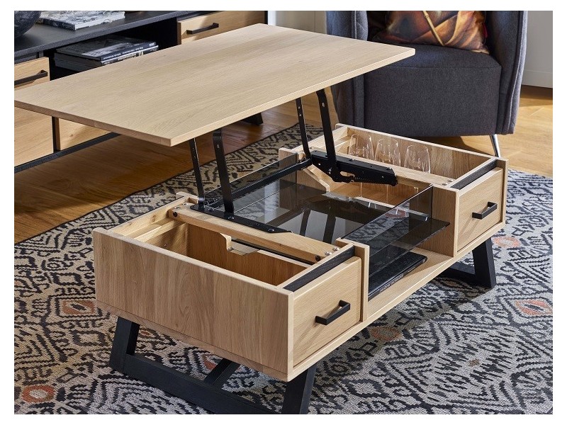 TOUAREG - Table basse Dinette 2 coffres 1 niche