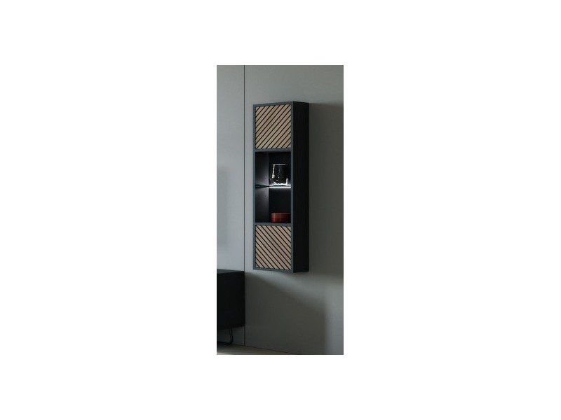 SEIDE - Colonne Murale 2 Portes Droites 1 Niche