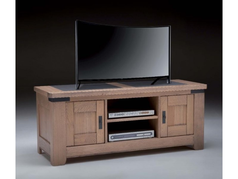 BRONZE - Meuble TV 2 portes 1 niche