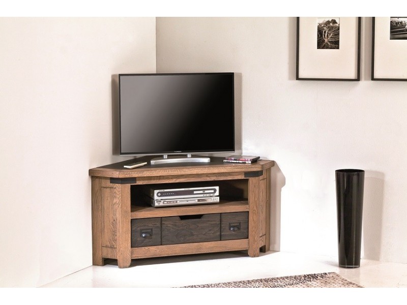 BRONZE - Meuble TV d angle 1 tiroir 1 niche