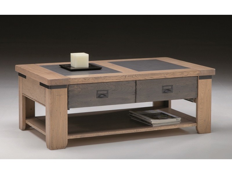 BRONZE - Table basse 1 tiroir