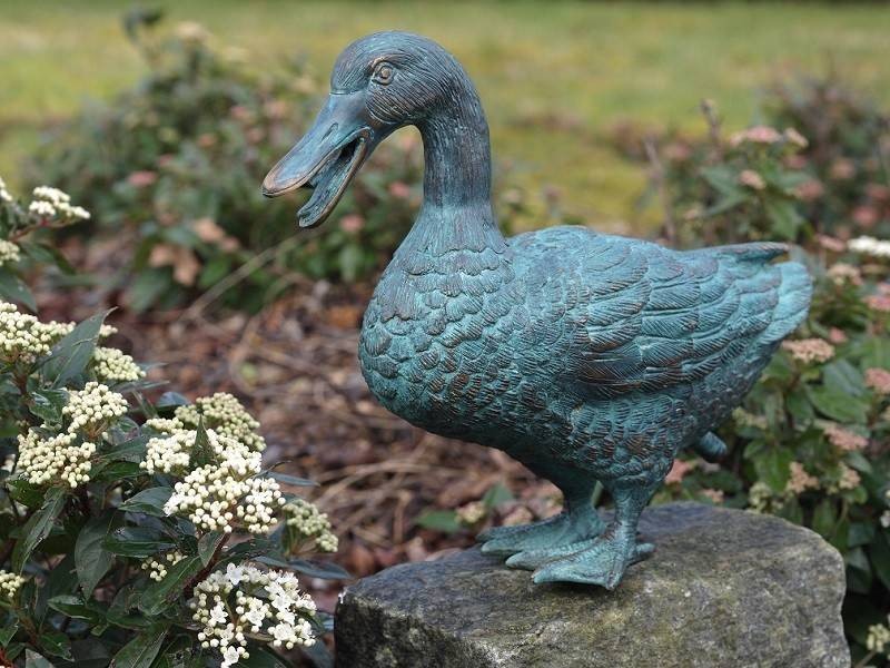 Statue en bronze : Canard Fontaine