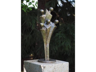 Statue en bronze : Famille 5 Personnes