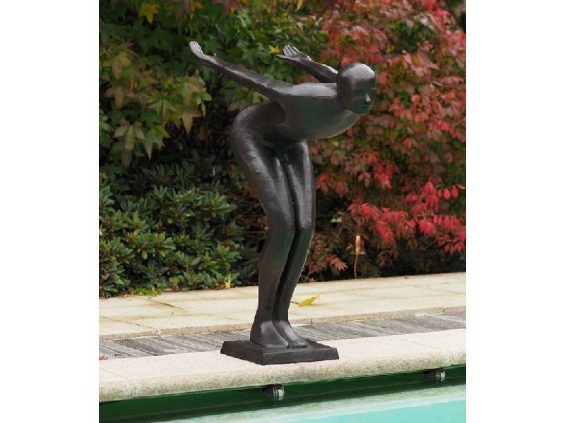 Statue en bronze : Plongeon