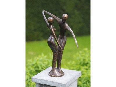 Statue en bronze : Couple d amour Dans en harmonie