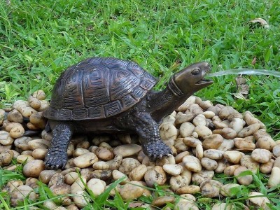 Statue en bronze : Tortue Fontaine