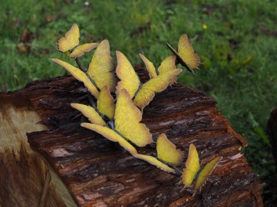 Statue en bronze : Bande de papillons