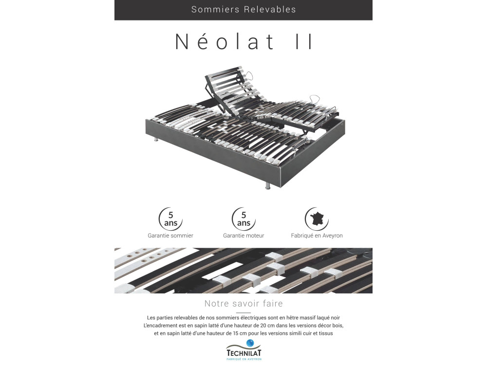 Sommier relevable NEOLAT II TECHNILAT 