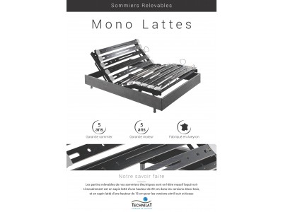 Sommier relevable MONO LATTES TECHNILAT 