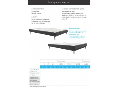 Sommier Fixe DECOREC DECOPLUS TECHNILAT 