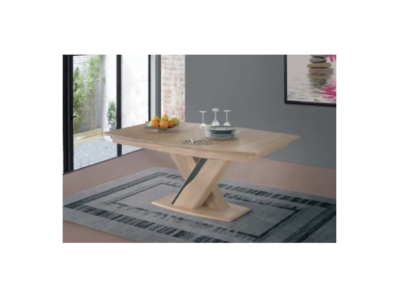 Table tonneau 180 x 105 plateau bois– Ceram Atelier de Langres 