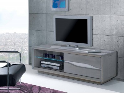 Meuble TV 1 porte coulissante + 1 niche Longueur 145– Ceram Atelier de Langres 