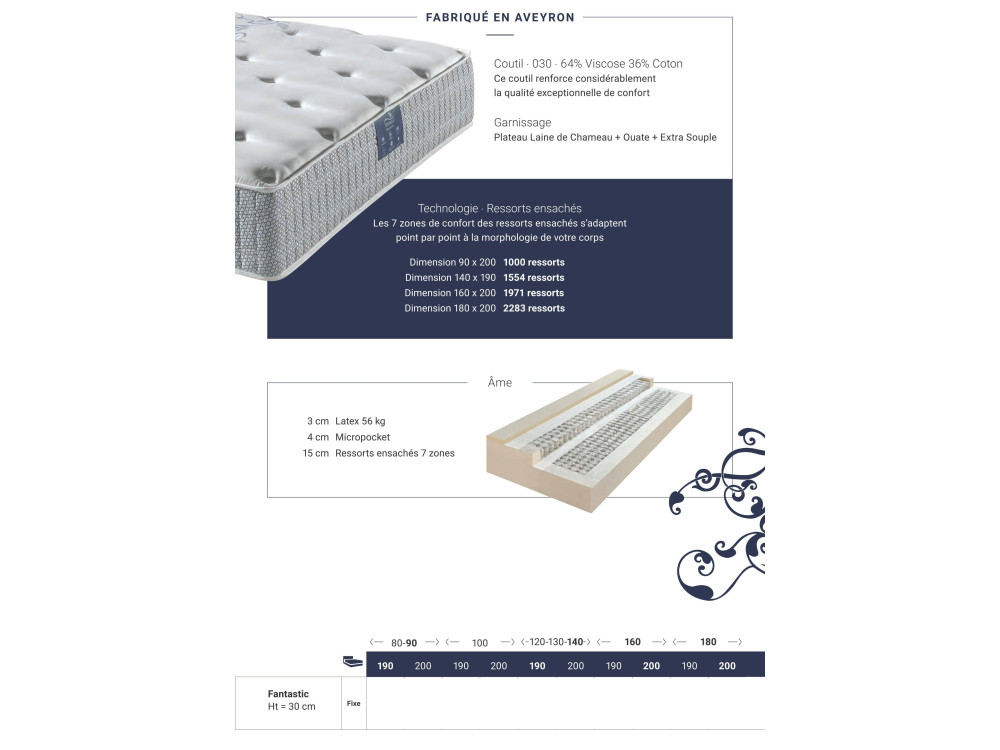Matelas TECHNILAT SPYRAL FANTASTIC 