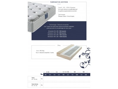 Matelas TECHNILAT SPYRAL TONIC 