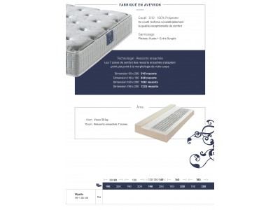 Matelas TECHNILAT SPYRAL MYSTIC 