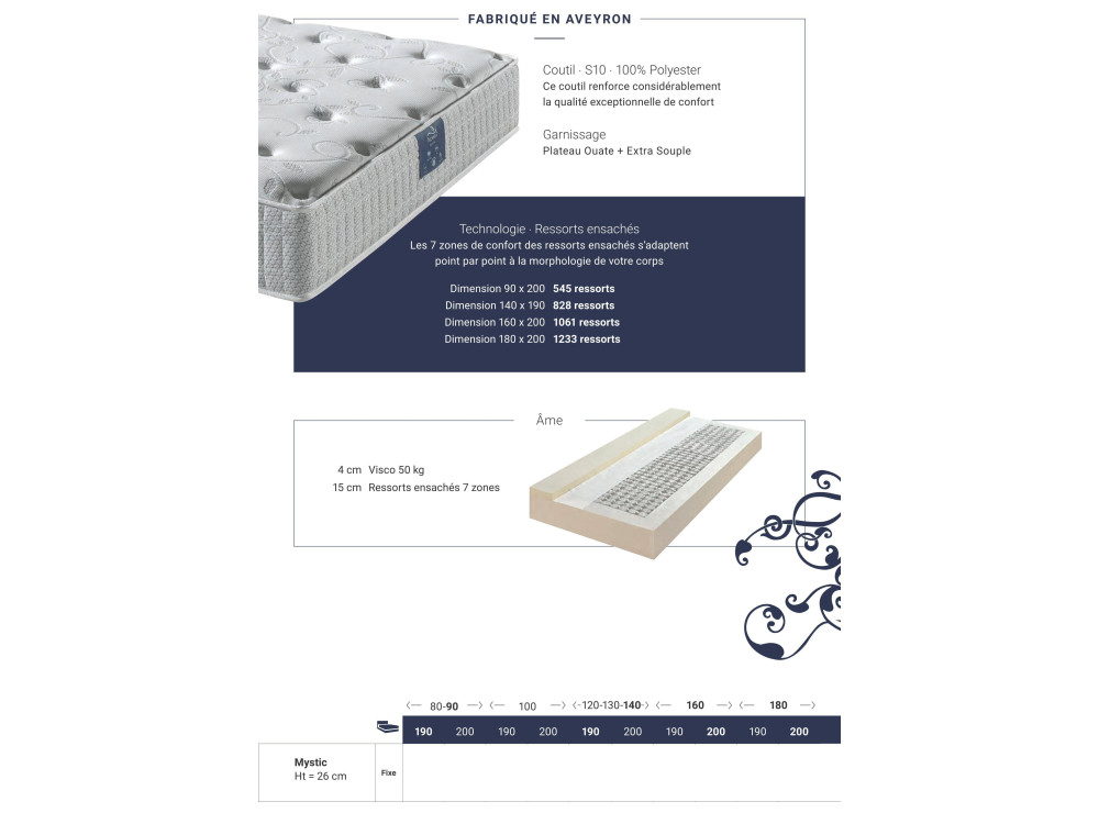 Matelas TECHNILAT SPYRAL MYSTIC 