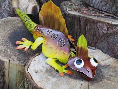 Décoration métal : Gecko