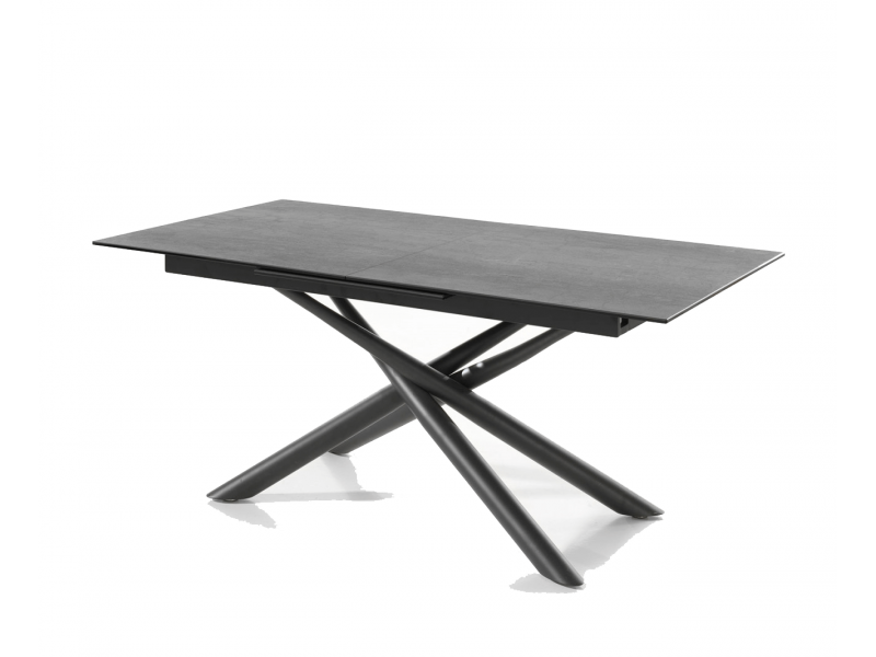 FORCE - Table A avec 1 allonge centrale de 60 cm en céramique
