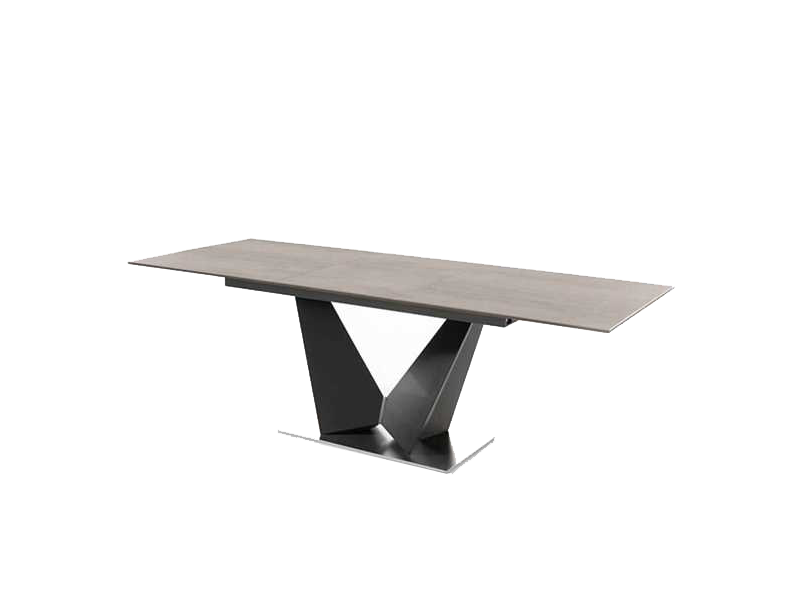FORCE - Table B avec 1 allonge centrale de 60 cm en céramique
